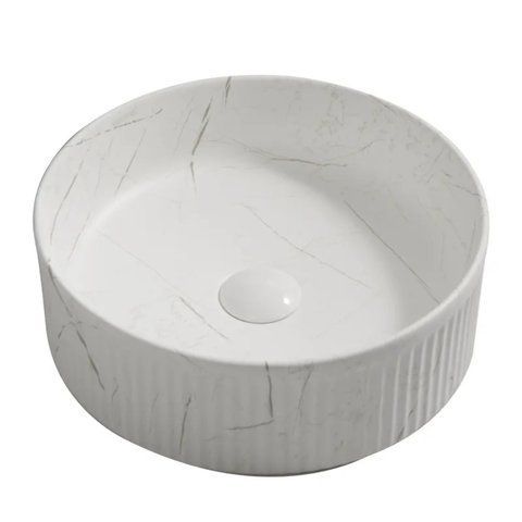Раковина накладна Mixxus Premium WAVE-0102 MARBLE 370х370х130mm (MP6528) MP6528 фото