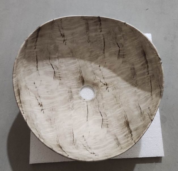 Раковина накладна Mixxus Premium WAVE-0103 MARBLE 380х380х170mm (MP6532) MP6532 фото