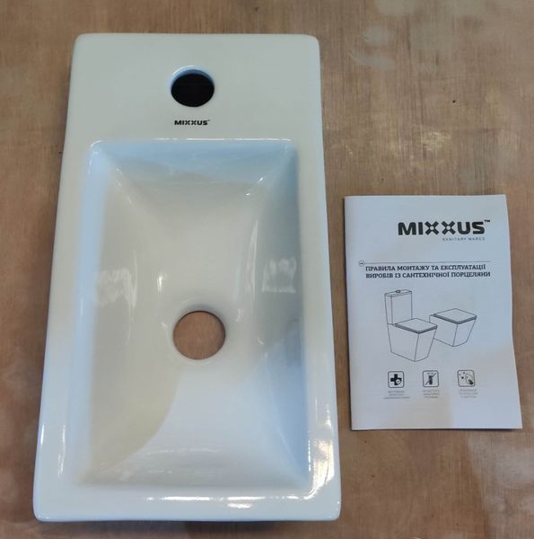 Раковина меблева Mixxus Premium QUADRO-1501 400х215х105mm з отвором під змішувач (MP6502) MP6502 фото