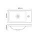 Раковина меблева Mixxus Premium QUADRO-1501 400х215х105mm з отвором під змішувач (MP6502) MP6502 фото 3