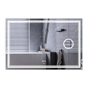 Дзеркало Mixxus Premium QUADRO MR20-100x70 з Led Touch, Anti-fog, димером, регулятором яскравості, лінзою (MP6622) MP6622 фото