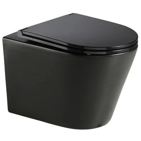 Унітаз підвісний Mixxus Premium BEVEL-0301-T3 BLACK 515х355х365mm, система змиву TORNADO 3.0 (MP6595) MP6595 фото