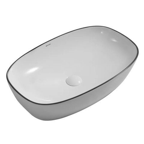Раковина накладна Mixxus Premium DIVERSE-0109 EDGE BLACK 500х380х140mm (MP6549) MP6549 фото