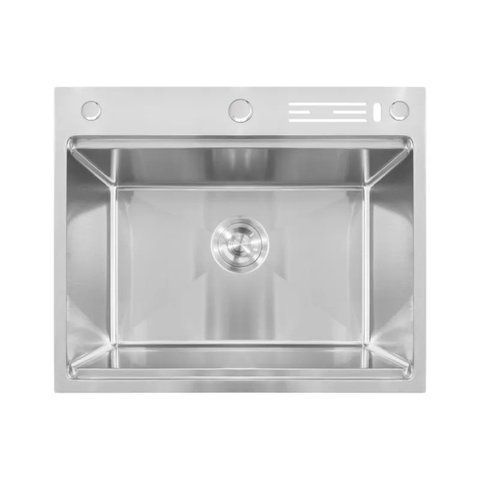 Мийка Mixxus MH6050-SK NANO-SILVER (3.0/0.8) з н.ст. зі сходинкою для суш.,з підст.під ножі(нерж.)(MX1941) MX1941 фото