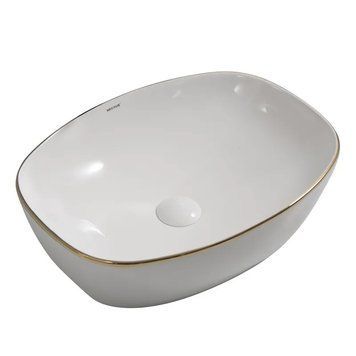 Раковина накладна Mixxus Premium DIVERSE-0109 EDGE GOLD 500х380х140mm (MP6548) MP6548 фото