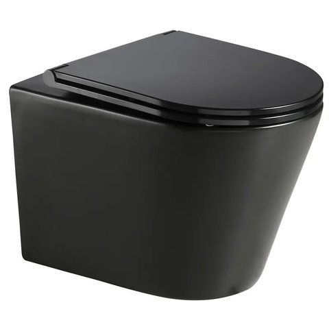 Унітаз підвісний Mixxus Premium Bevel-0301-R Black 515x355x365mm, система змиву RIMLESS (MP6471) MP6471 фото
