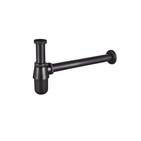Сифон для раковини Mixxus SIPHON-01 BLACK без випуску (під донний клапан) без ревізії (Колір чорний) 1 1/4'' (MI6143) MI6143 фото