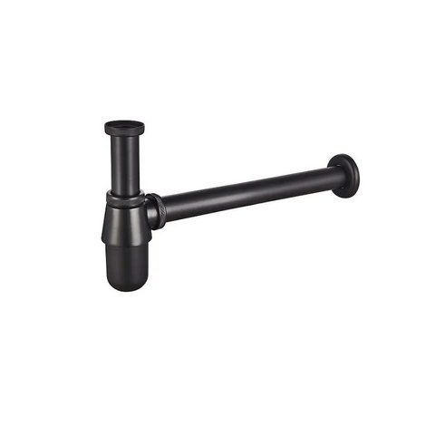 Сифон для раковини Mixxus SIPHON-01 BLACK без випуску (під донний клапан) без ревізії (Колір чорний) 1 1/4'' (MI6143) MI6143 фото