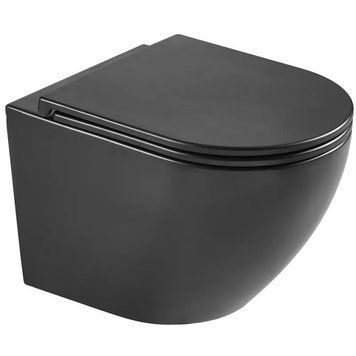 Унітаз підвісний Mixxus Premium Ellipse-0303-R Black 520x365x360mm, система змиву RIMLESS (MP6464) MP6464 фото