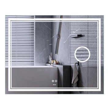Дзеркало Mixxus Premium QUADRO MR20-100x80 з Led Touch, Anti-fog, димером, регулятором яскравості, лінзою (MP6623) MP6623 фото