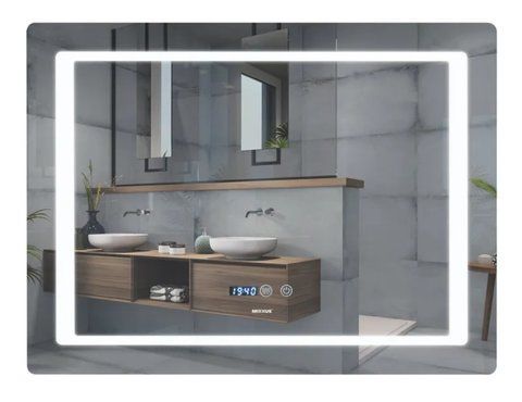 Дзеркало Mixxus STYLE MR03-70x50 з Led Touch, Anti-fog, димером, регулятором яскравості, годинником (MI6006) MI6006 фото