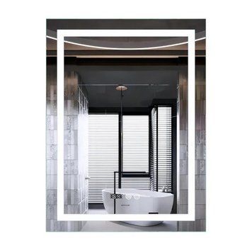 Дзеркало Mixxus Premium FLASH MR21-70x90 з Led Touch, Anti-fog, димером, регулятором яскравості, годинником (MP6618) MP6618 фото