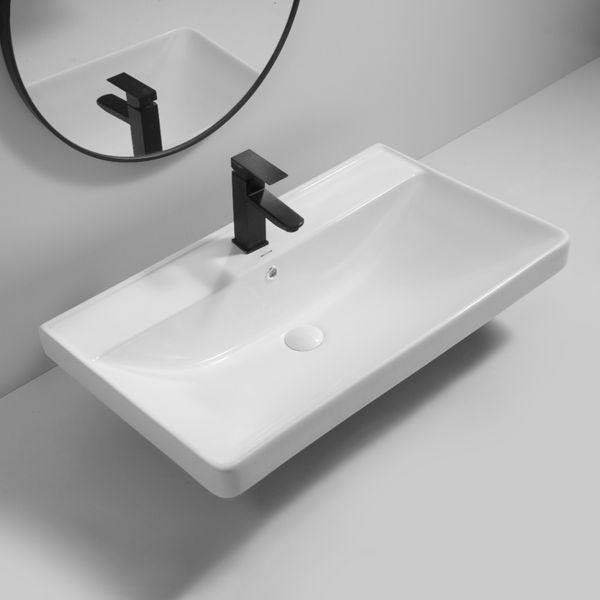 Раковина меблева MIXXUS PREMIUM STYLE-1503 800х480х190mm з отвором під змішувач та переливом (MP6500) MP6500 фото