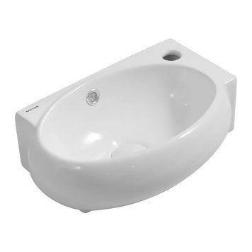 Раковина підвісна Mixxus Premium DIVERSE-1201-L 400х215х140mm з отвором під змішувач та переливом (MP6507) MP6507 фото