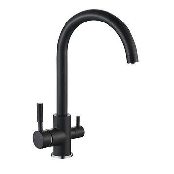 Кухонний змішувач на дві води Mixxus Premium Mafin 021 (Black) (MI5931) MI5931 фото
