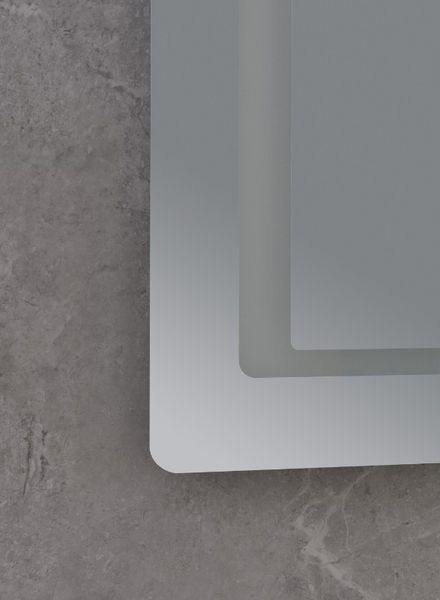 Дзеркало Mixxus STYLE MR03-80x60 з Led Touch, Anti-fog, димером, регулятором яскравості, годинником (MI6005) MI6005 фото
