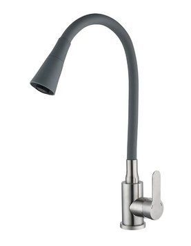 Змішувач для кухні Mixxus DAX-011 REFL.Gray з силіконовим виливом (MI6560) MI6560 фото
