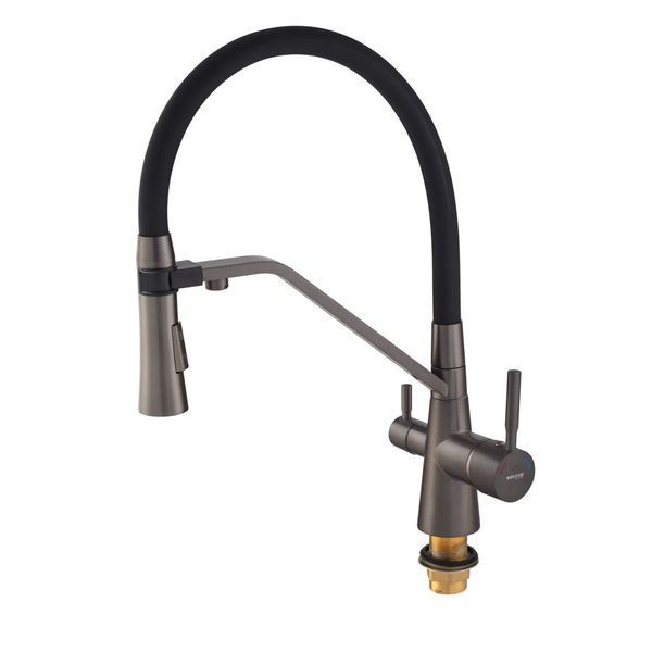 Змішувач для кухні Mixxus Premium Magnet 021 GRAPHITE REFL.BLACK (MI6975) MI6975 фото