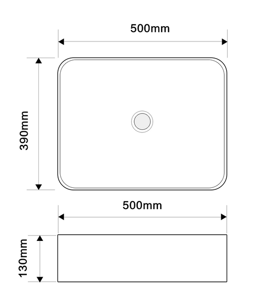 Раковина накладна MIXXUS PREMIUM DIVERSE-0110 MARBLE-BLACK 500х390х130mm (MP6517) MP6517 фото