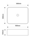 Раковина накладна MIXXUS PREMIUM DIVERSE-0110 MARBLE-BLACK 500х390х130mm (MP6517) MP6517 фото 2
