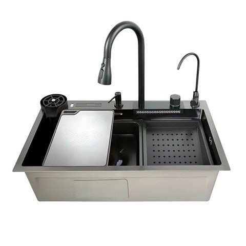 Мийка багатофункціональна Mixxus MH7546-SET-08 Decor Graphite з вбудованим змішувачем з нерж. сталі (MI8456) MI8456 фото