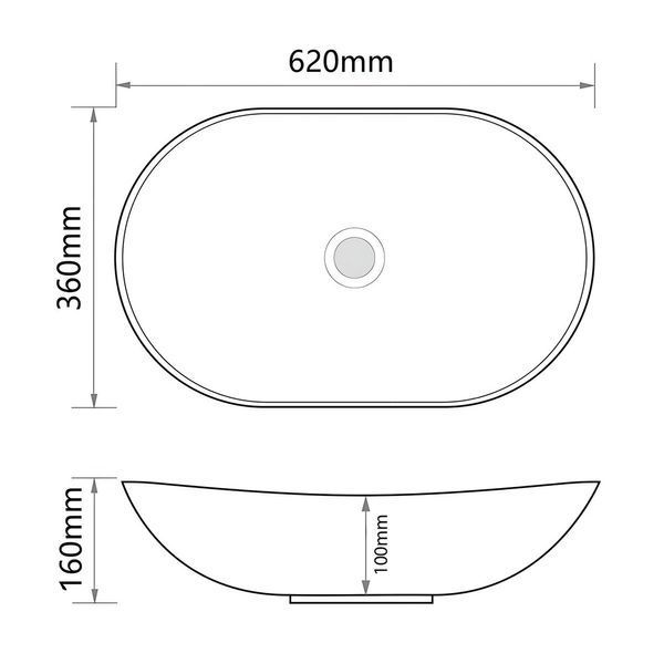 Раковина накладна Mixxus Premium WAVE-0105 620х360х160mm (MP6555) MP6555 фото